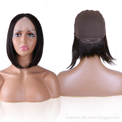Wholesale Cheap Straight Wave Brazilian 100% Human Hair Short Bob T Palt Transparent Lace Wig Vendors
